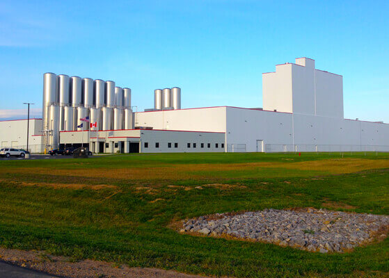 Exterior view of the Cayuga Milk Ingredients manufacturing plant