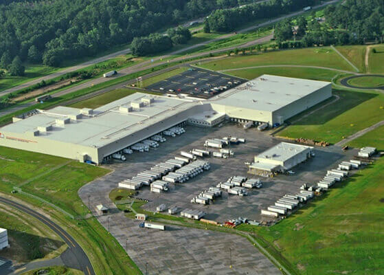 Aerial view of the Performance Food Group facility in South Carolina