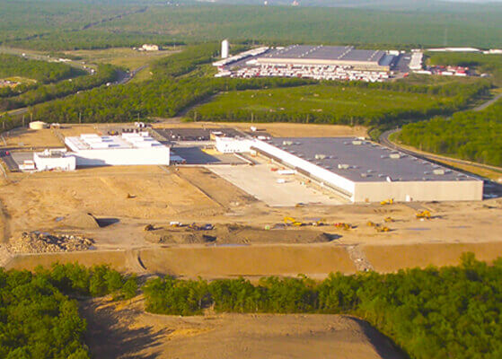 Aerial view of the Wegmans Food Market facility in Pottsville, PA